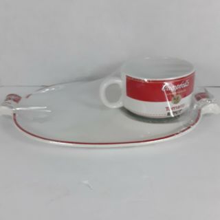 1994 Campbell’s Tomato Soup Mug Short Cup and Lunch Luncheon Snack Plate Set 2