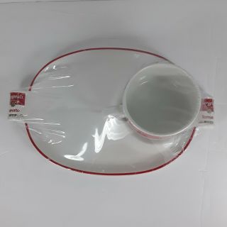 1994 Campbell’s Tomato Soup Mug Short Cup and Lunch Luncheon Snack Plate Set 3