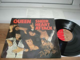 Queen Sheer Heart Attack No Trident 1st Press Plays Ex Inner 1974 Uk Lp