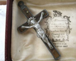 Antique French Pectoral Cross Pendant Nun Catholic Item