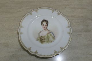 1846 French Sevres Duchesse De Bourgogne Porcelain Plate " Signed "
