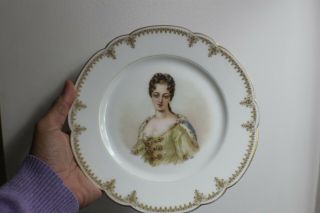 1846 French SEVRES Duchesse de Bourgogne Porcelain Plate 