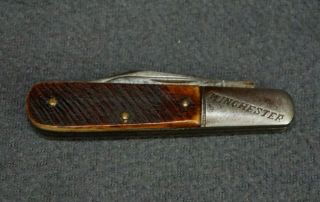 Vtg Rare Winchester 2703 2 Blade Barlow Pocket Knife - Made In Usa
