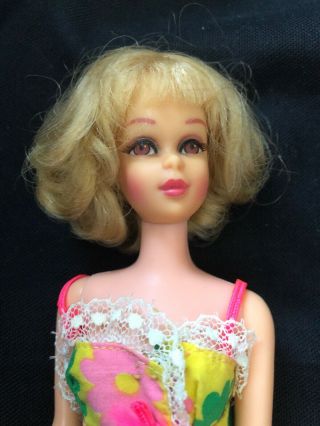 Vintage Barbie Mattel Blonde Flip Hair Francie Tnt Doll Twist Turn High Colour