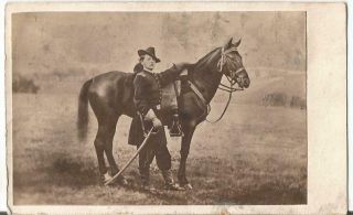 Civil War Cdv Unidentified Union Cavalry Rider / Horse P.  F.  Cooper Phila 1865