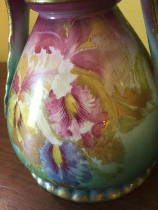 Antique Royal Bonn Germany Floral Vase signed 3