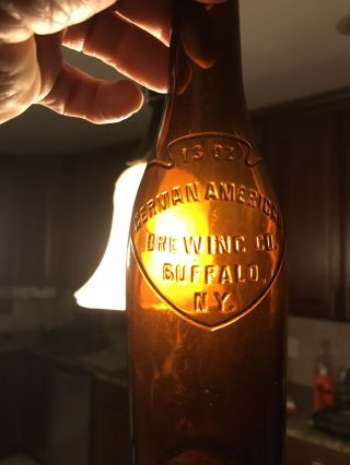Germanamerican 13 Oz Embossed Beer Bottle Buffalo Ny