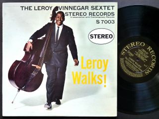Leroy Vinnegar Sextet Leroy Walks Lp Contemporary S7003 Us 1958 Teddy Edwards