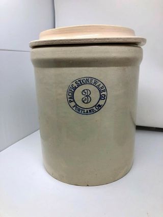 Pacific Stoneware 3 Gallon Crock With Matching Lid