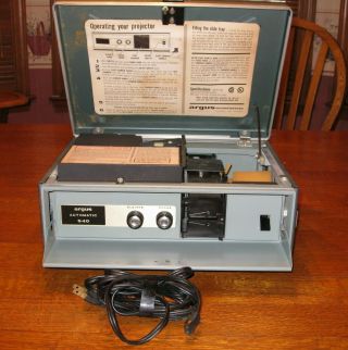 Vintage Argus Automatic 540 Slide Projector W/power Cord