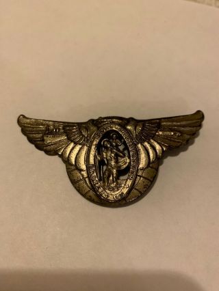 Vintage St Christopher Visor Pin With Wings (smalls Bin)