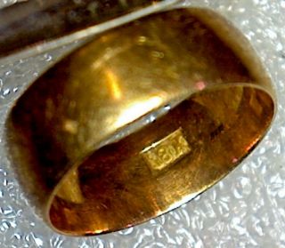 Vintage 18k Solid Yellow Gold Wedding Band Size 6 4.  8 Grams