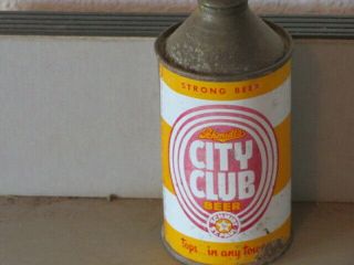 Schmidts.  City.  Club.  " Strong ".  Colorful.  Cone Top