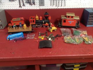 Playmobil 4034 Vintage G - Scale Pacific Railroad Mary Western Train Set Parts