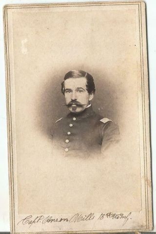 Civil War Cdv - Captain Anson Mills 18th Us Infantry E.  H.  Alley Photog Toledo