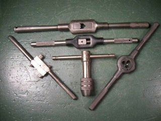 Old Vintage Machining Tools Machinist Tap Wrenches Holders Group
