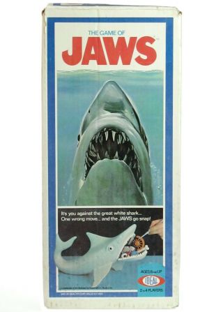 Vintage Ideal Game Of Jaws Great White Shark Complete W/original Pick & Box Ex