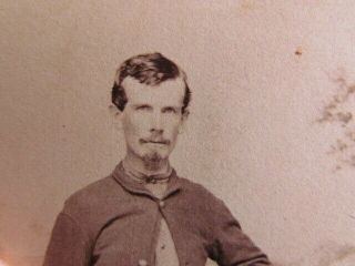 Civil War cavalry soldier holding his sword in Washington,  DC.  cdv photograph 2
