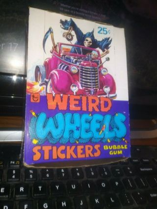 1980 Topps Weird Wheel Stickers Box 36 Packs Stock
