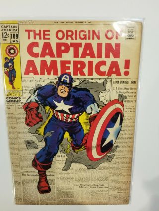 Marvel Comics,  Captain America 109,  The Origin Of Captain America (6.  0)