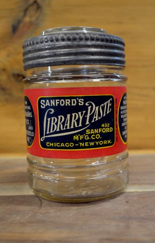 Sanfords Library Paste Antique Jar Arts And Crafts School 1900