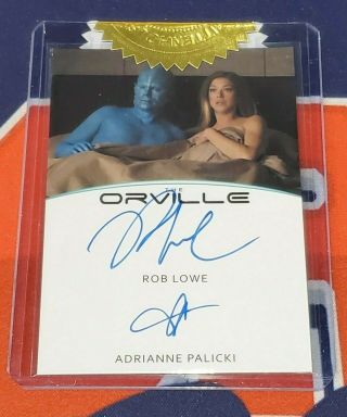 The Orville Season One Rob Lowe Adrianne Palicki Dual Autograph 9 Case Incentive
