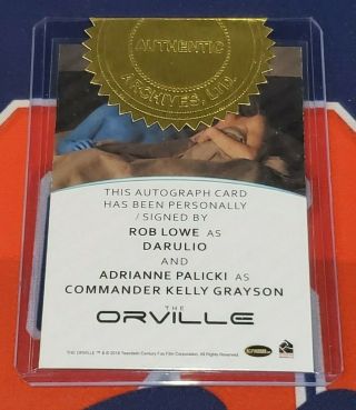 The Orville Season One Rob Lowe Adrianne Palicki Dual Autograph 9 Case Incentive 2