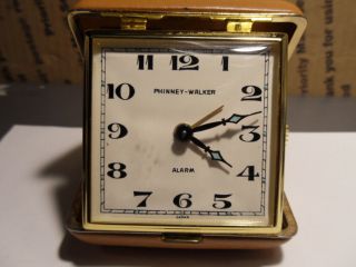 Vintage Phinney Walker Travel Alarm Clock Made In Germany
