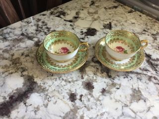 Sw.  Windsor Fine Bone China 2 X Tea Cup Set And Saucer Made In England Rare