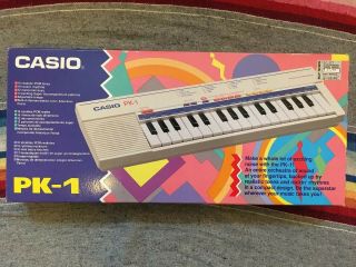 Casio Pk - 1 Vintage Pcm Musical Keyboard In Orig.  Bag & Box