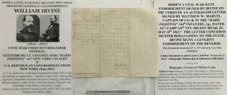 Civil War General Colonel 10th York Cavalry Congressman Letter Signed 1865