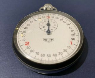 VERY RARE Vintage TAG Heuer Chronograph Stopwatch 1/100 Second — Runs Perfectly 2