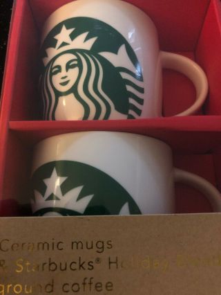 Starbucks Holiday Blend Ground Coffee 2017 14 oz Mermaid Ceramic Mugs & Gift Set 2