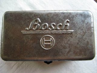 German Vintage Bosch Empty Tin Box - Ww2 Era