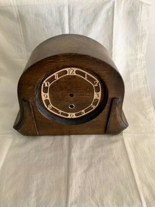 Vintage Art Deco Wooden Mantle Clock Case.