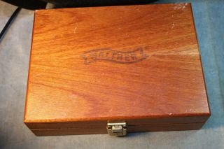 Antique Walther Pistol Box Wooden Lock W/ Key Nr