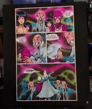 Dragonring 10 Pg.  14 Painted Color Comic Art 14 " X 17 " By Dale Keown