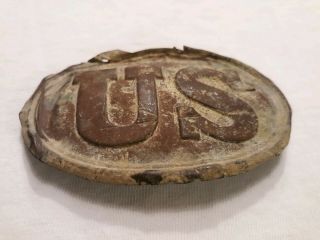 Orig.  Civil War Union Relic Belt Buckle - With Hooks - Columbia,  Sc Dug (w/docs)