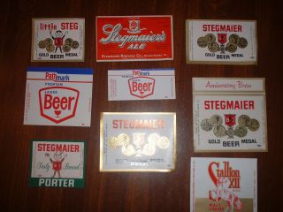 9 Different Old Beer Labels From Wilkes - Barre,  Pa.