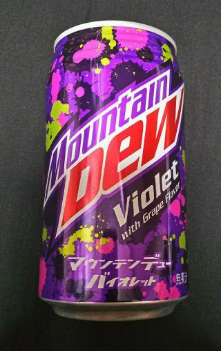 Mountain Dew Violet Empty Can Japanese Ver