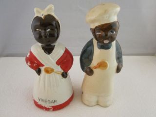 Vintage Black Americana Memorabilia - Aunt & Uncle Ceramic Salt & Pepper Shakers