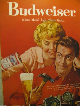 1958 Budweiser Beer The King 