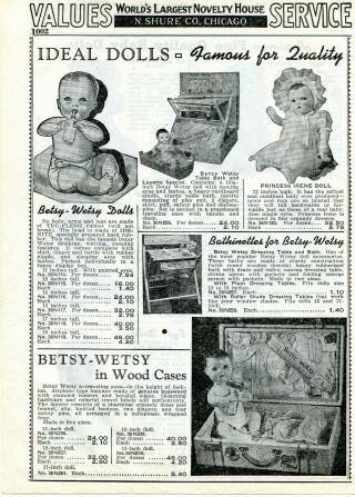1940 Print Ad Of Betsy - Wetsy Baby Dolls