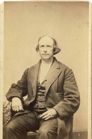 1860s Antique Cdv Photo Civil War Tax Revenue Stamp Gentleman Soldier ?? 25