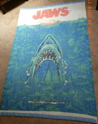 Jaws Blanket Rare Vintage 1975