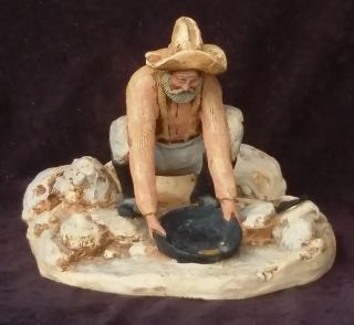 Gold Prospector Miner Figural Statue