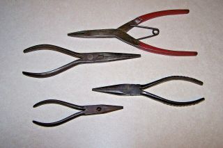 Vintage Snap - On No.  96 Usa Needle Nose Pliers & Vacuum Grip No.  70a & 2 Others