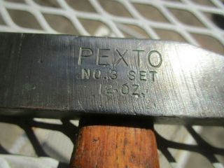 Vintage 12oz.  Pexto 3 Tinners Sheet Metal Hammer W/wood Handle Blacksmith Usa