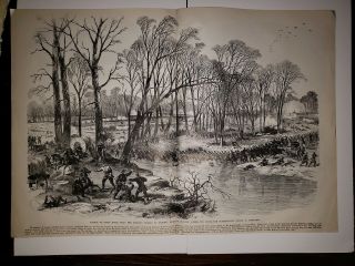 Battle Of Stone River Tennessee General James S.  Negley Civil War 1896 Sketch