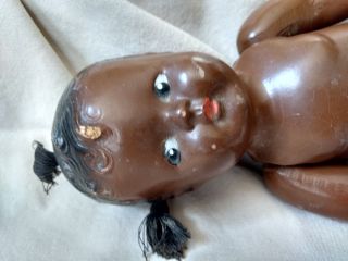 Antique Black Americana Composition Baby Doll Jointed Topsy 1940s 12 